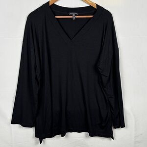 Eileen Fisher Women Long Sleeve Tunic Top T shirt XL Minimalist Luxury Lagenlook